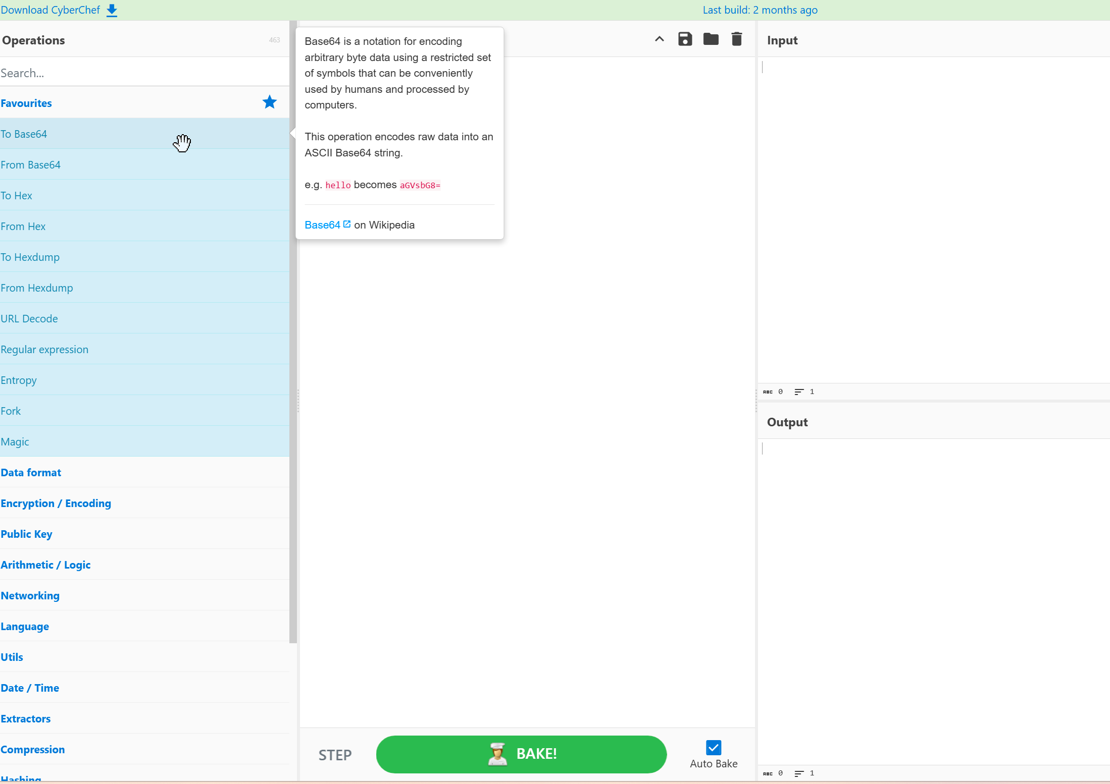 CyberChef — Data analysis and transformation tool with recipe-based workflows
