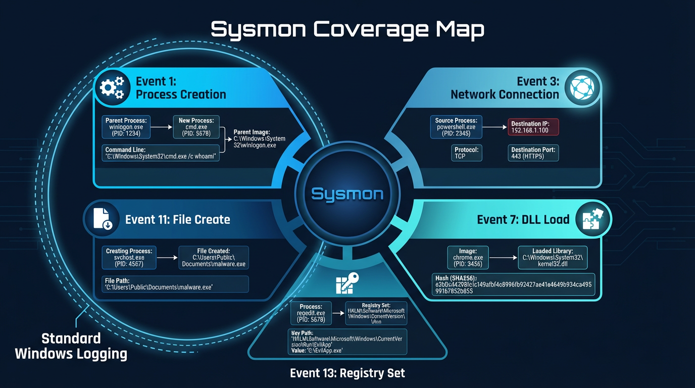 Sysmon Coverage Map
