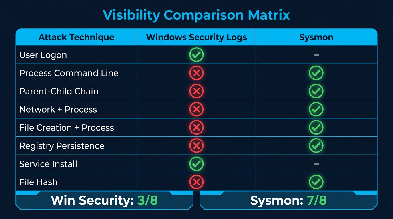 Visibility Comparison Matrix