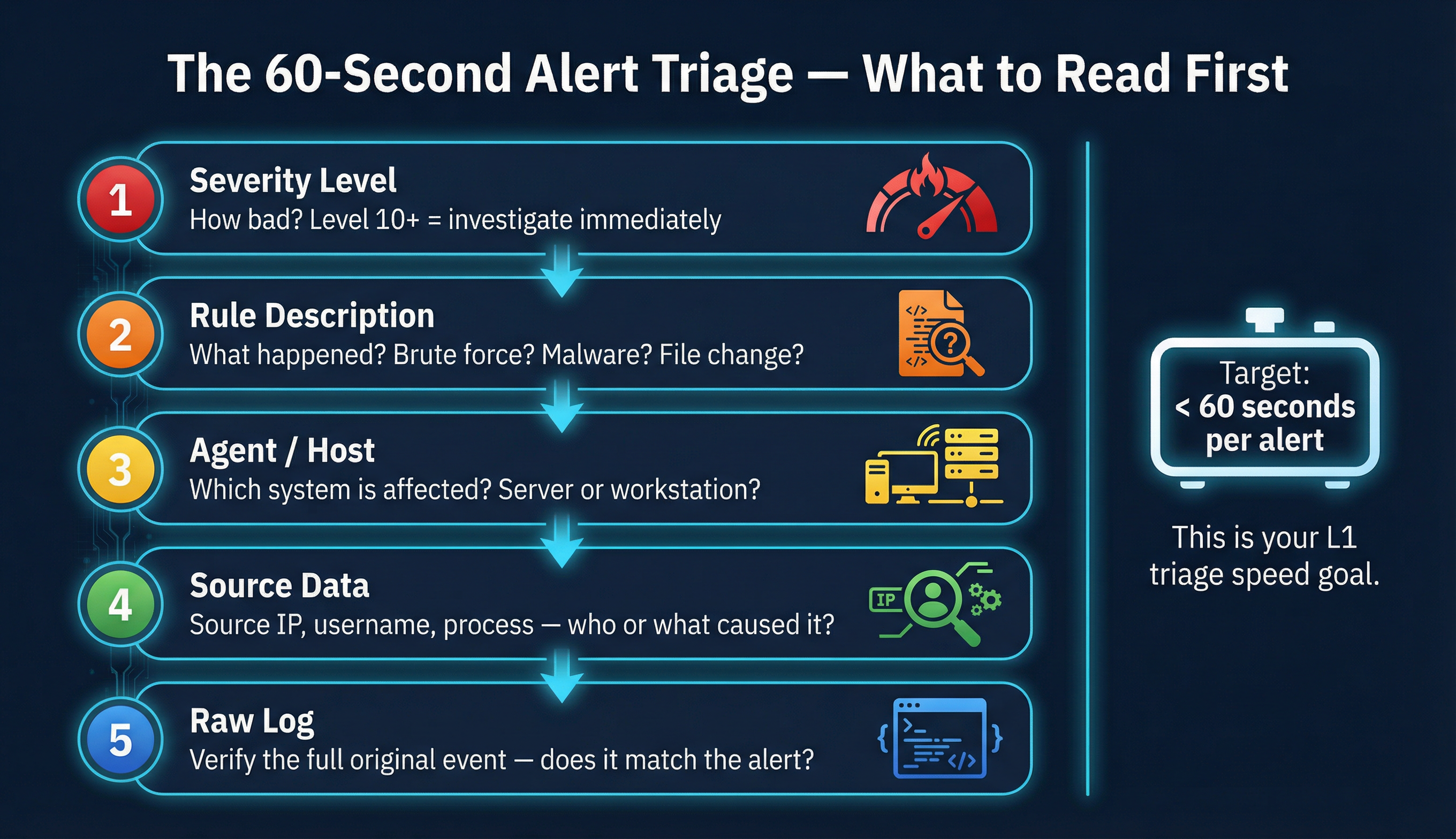 The 60-Second Alert Triage — What to Read First