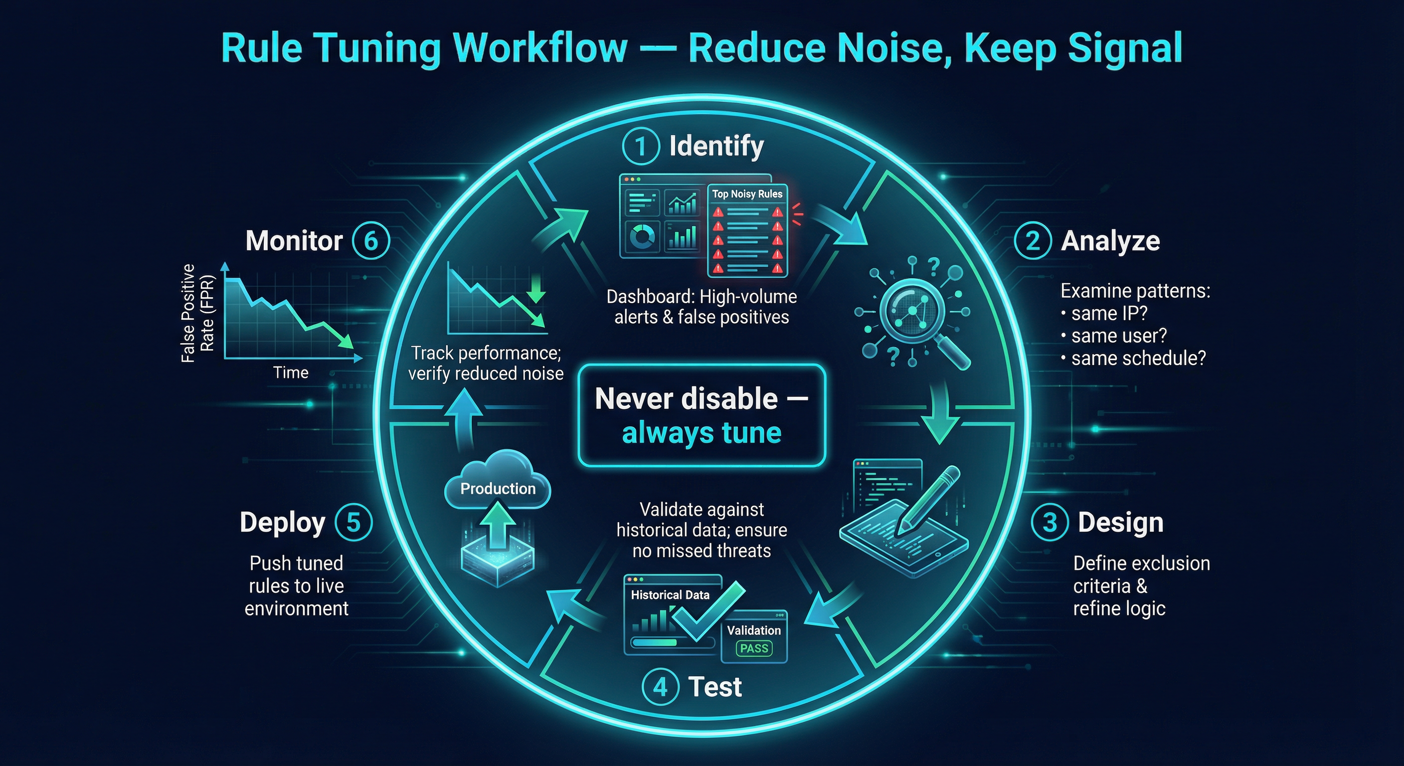 Rule Tuning Workflow — Reduce Noise, Keep Signal
