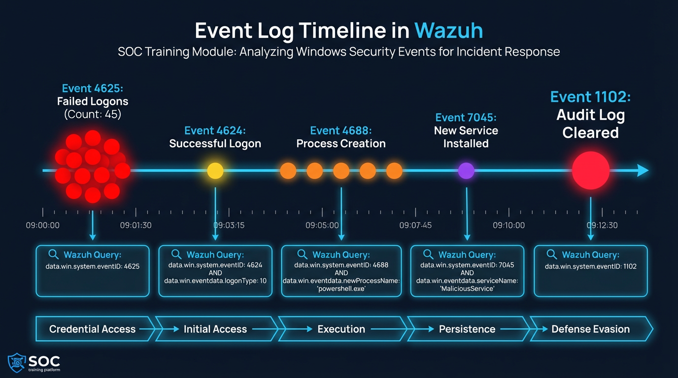 Event Log Timeline in Wazuh