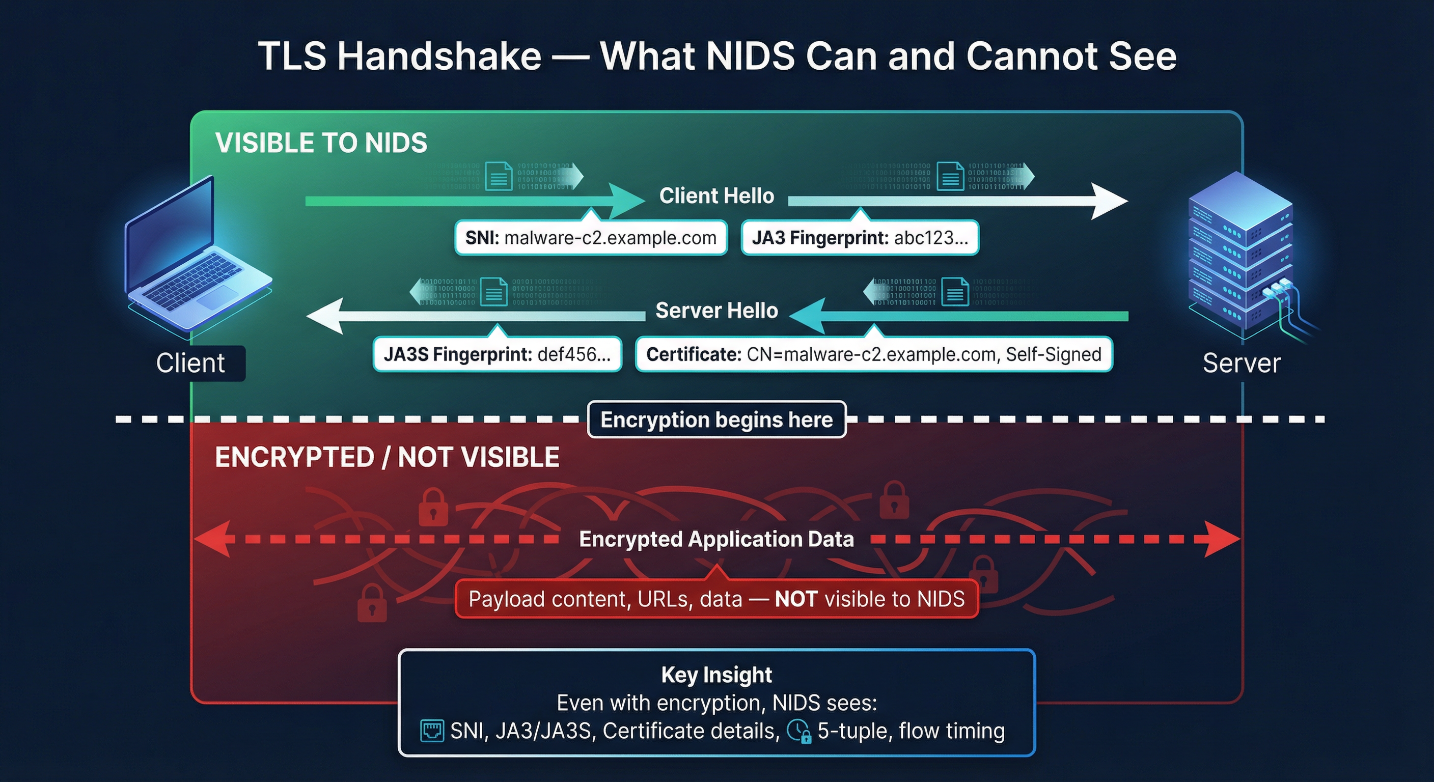 TLS Handshake — What NIDS can and cannot see
