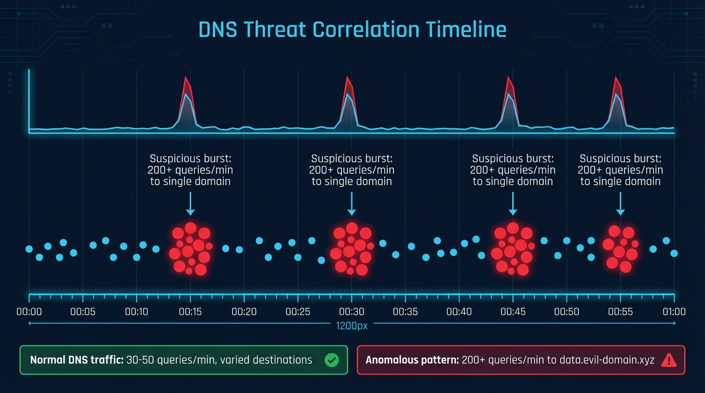 DNS threat correlation timeline