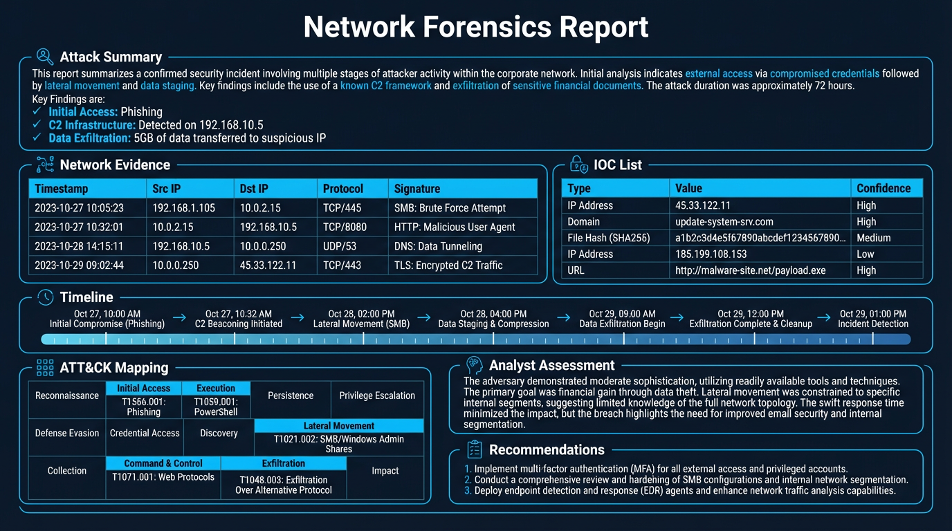 Forensics report structure overview