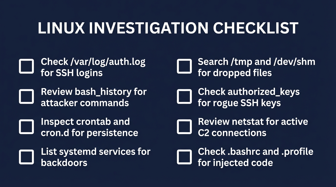 Linux Investigation Checklist